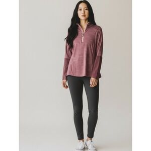 LIV Outdoor Pullover Womens Active 1/4 Zip Space Dye Mauve Large Excellent